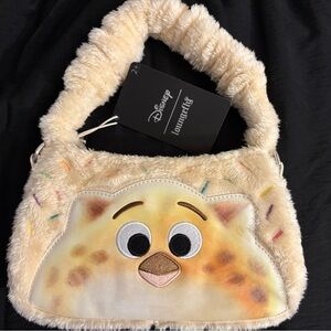 Disney Loungefly Zootopia 2 officer clawhauser cotton candy plush crossbody